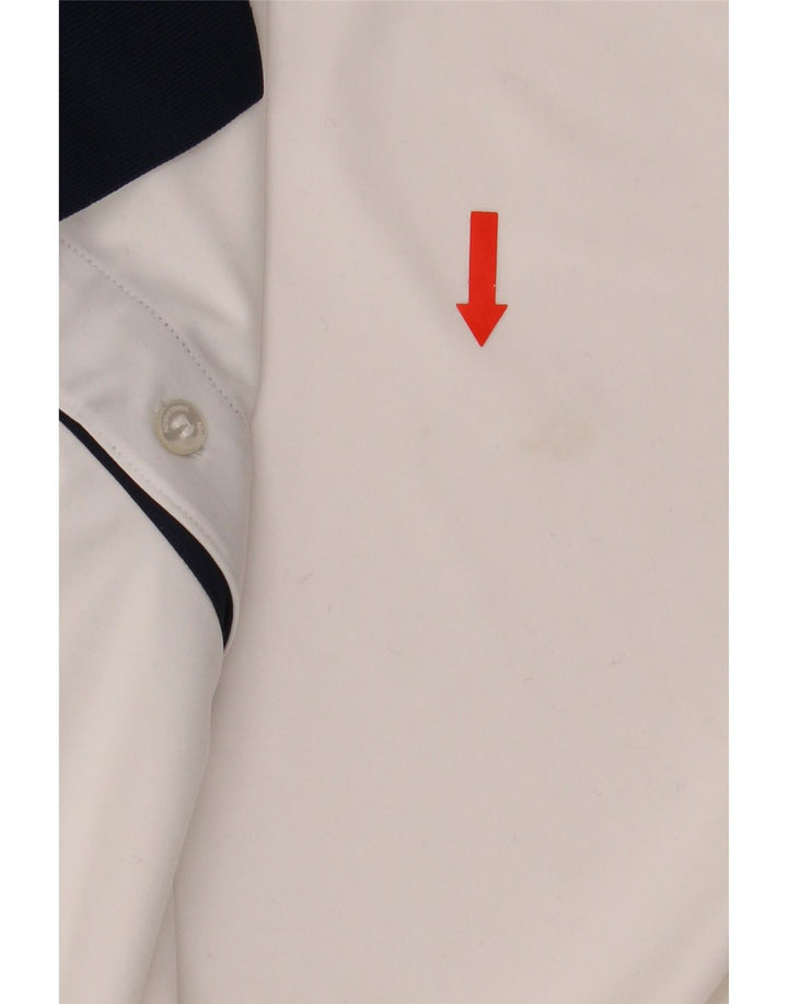 Polo Adidas Hombre XL Blanco Colorblock Poliéster