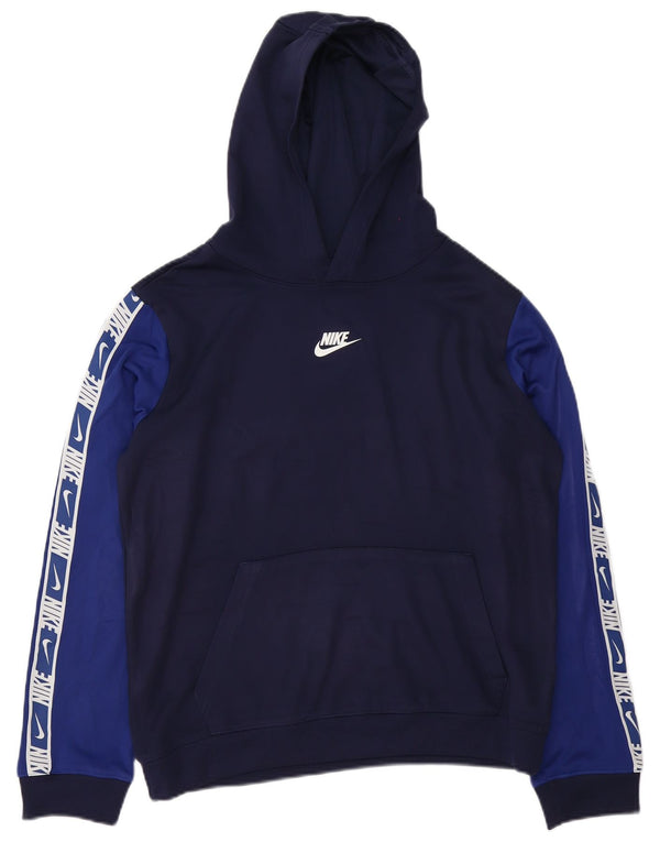 Nike Boys Dri Fit Sudadera con capucha Jumper 13-14 años XL Azul marino Colorblock