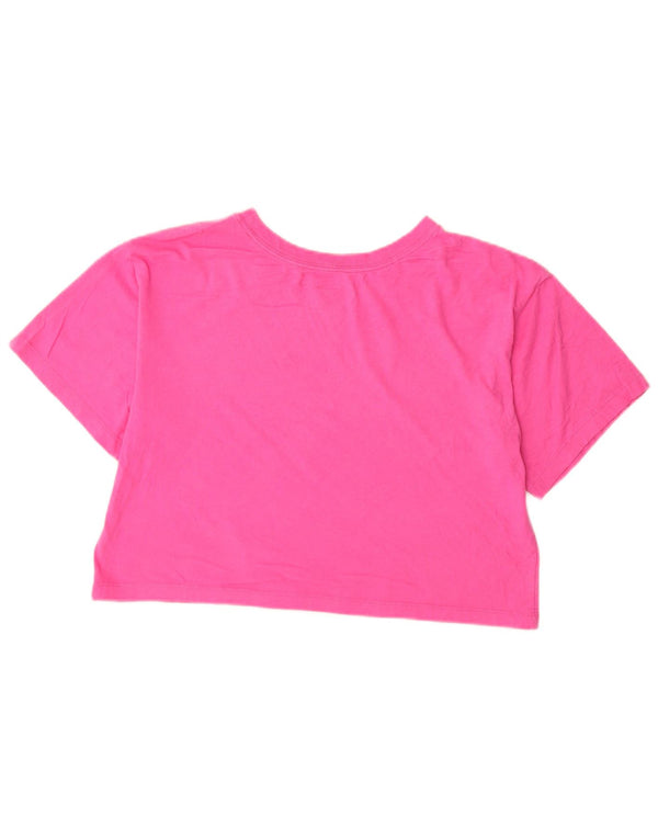 CHAMPION Camiseta corta con gráfico para mujer UK 10 Small Pink