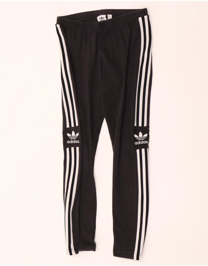 Adidas Leggings gráficos para mujer Reino Unido 12 Algodón negro mediano