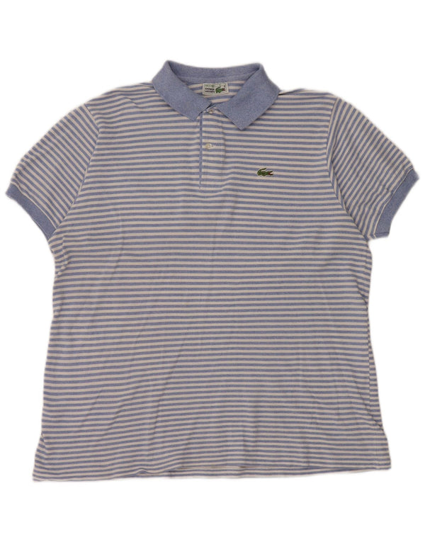 Polo Lacoste Hombre Talla 6 XL Algodón Rayas Azul