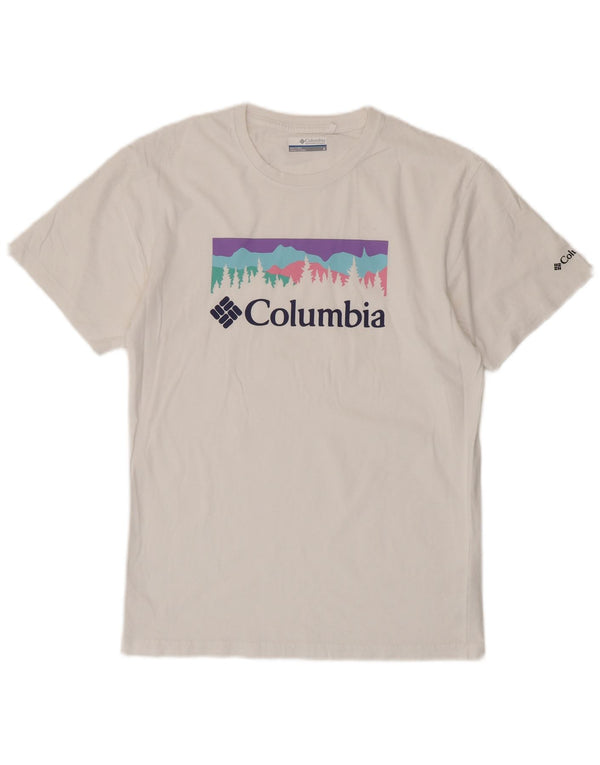 Columbia Camiseta gráfica para hombre Top Small White Cotton