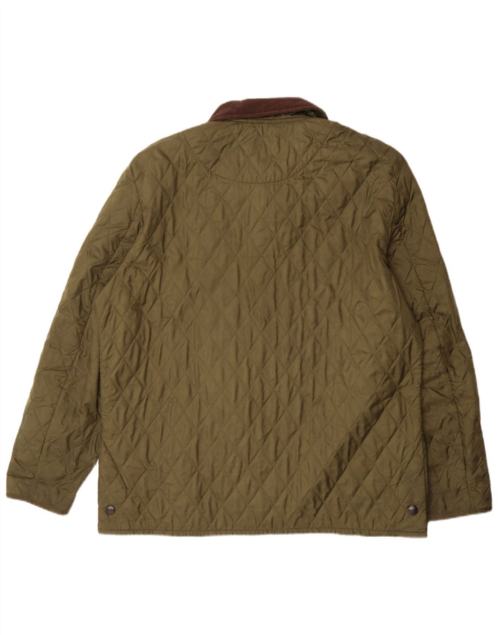 Barbour Chaqueta acolchada para hombre UK 42 XL Caqui Colorblock