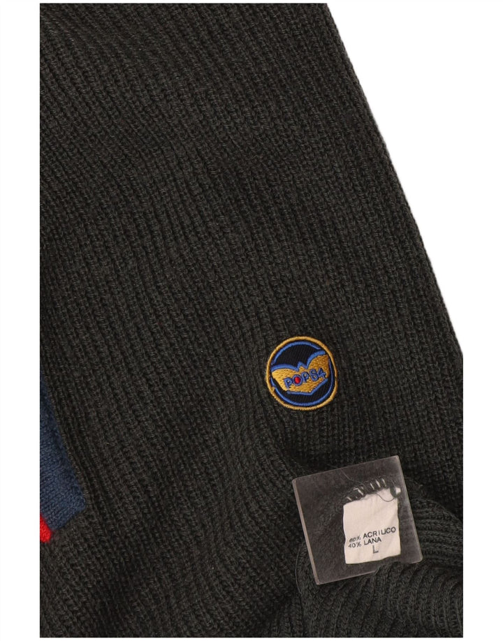 POP 84 Jersey De Cuello Alto Para Hombre Acrílico Color Block Gris Grande