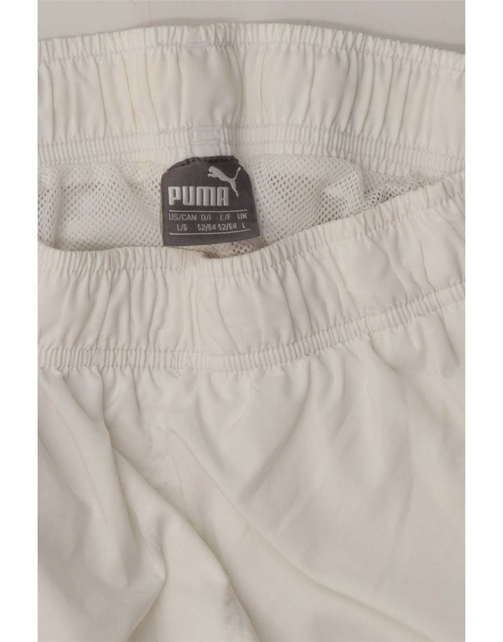 Puma - Pantalones cortos deportivos para hombre, talla grande, color blanco