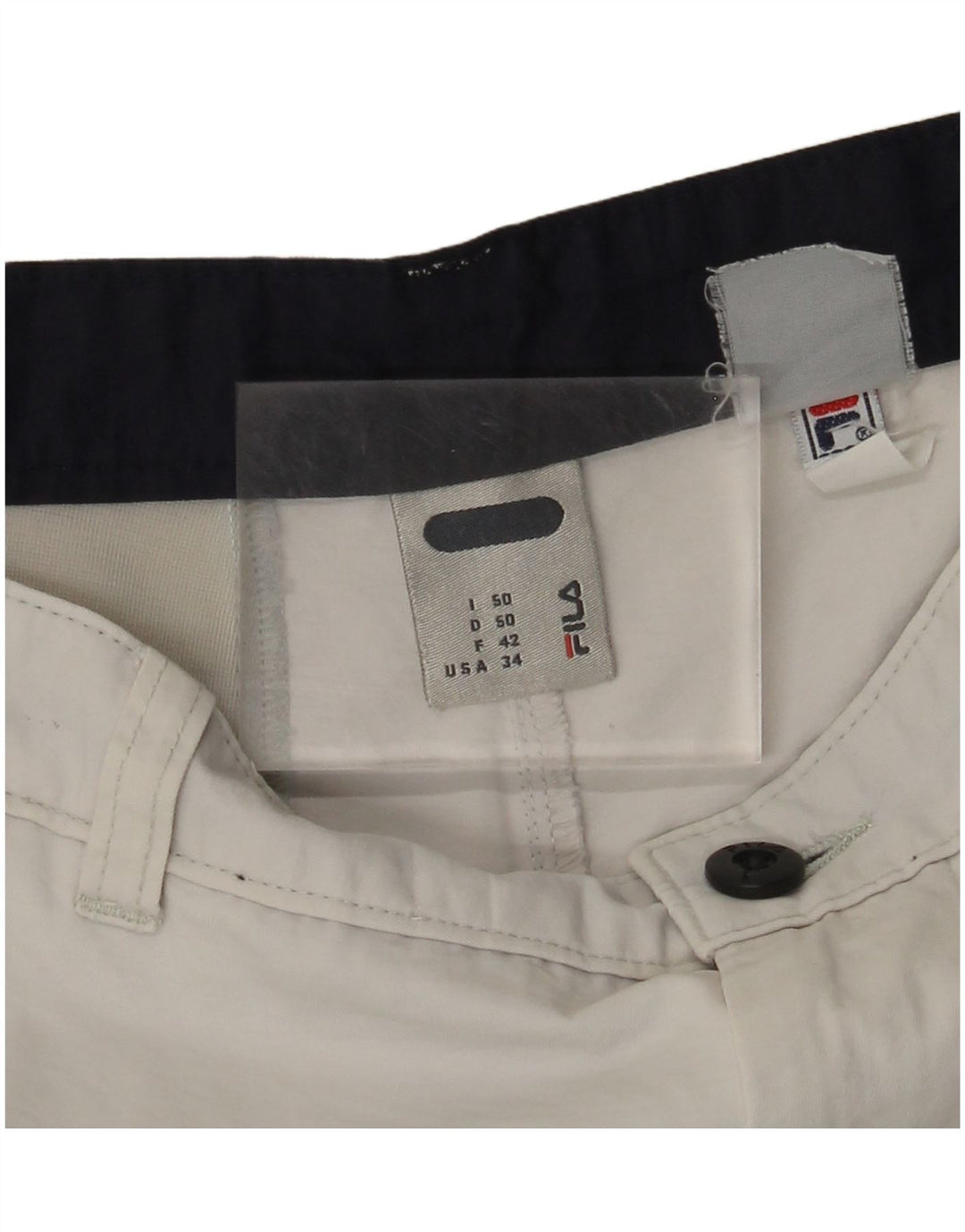Fila pantalones cortos cargo para hombre IT 50 grande W32 blanco