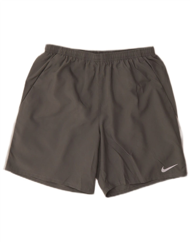 Pantalones cortos deportivos Nike Dri Fit para hombre Poliéster color block gris medio