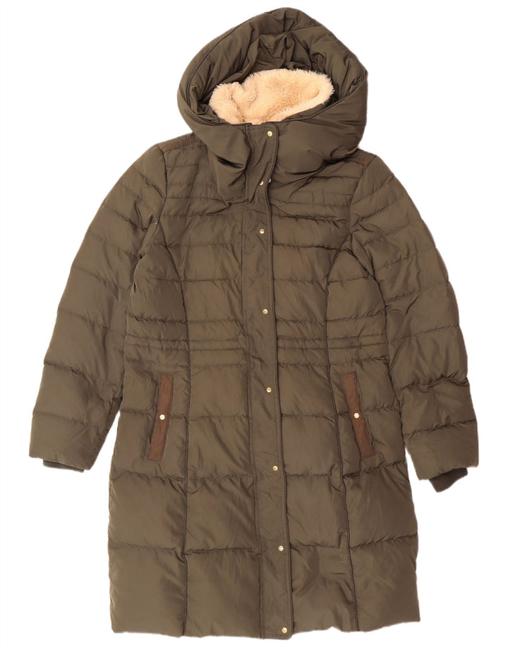 Abrigo acolchado con capucha para mujer de Vero Moda, poliéster caqui grande, invierno