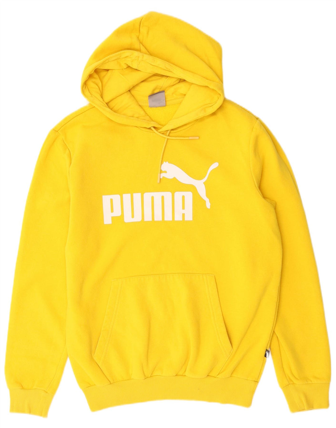 PUMA Jersey con capucha gráfica para hombre pequeño de algodón amarillo