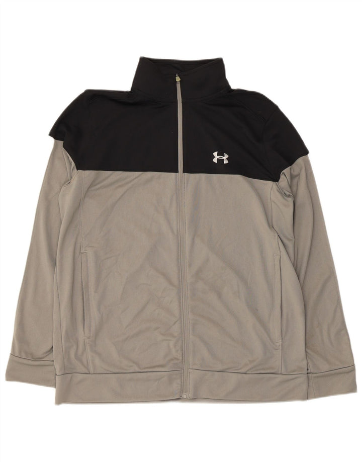 UNDER ARMOUR Chaqueta de chándal para hombre con bloques de color gris grande