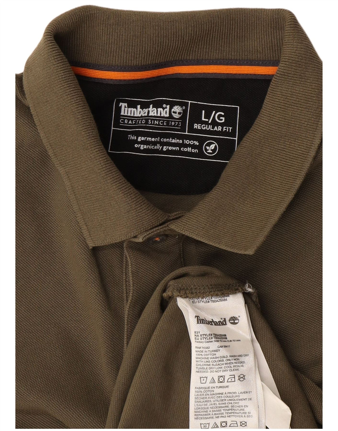 Timberland Polo Regular Fit para Hombre Algodón Caqui Grande