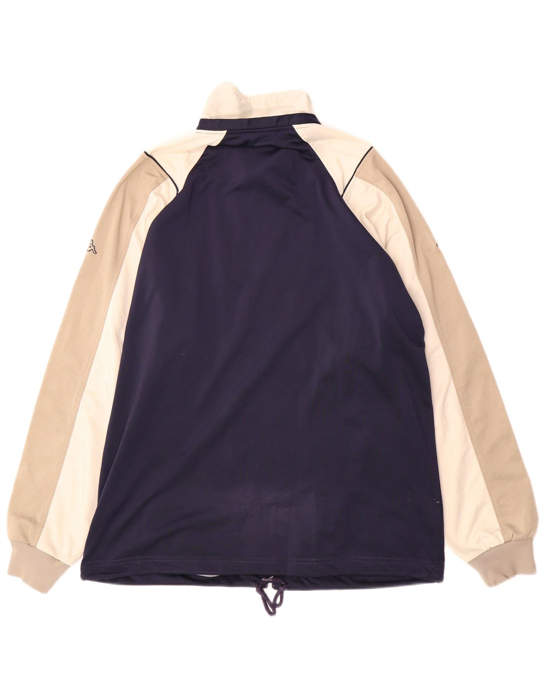 Kappa Hombre Chándal Top Chaqueta Grande Azul Marino Colorblock