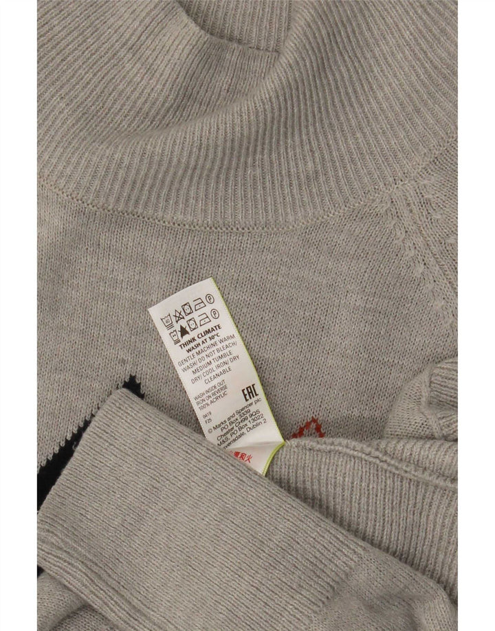 Marks & Spencer Suéter con Cuello Alto para Mujer UK 6 XS Gris