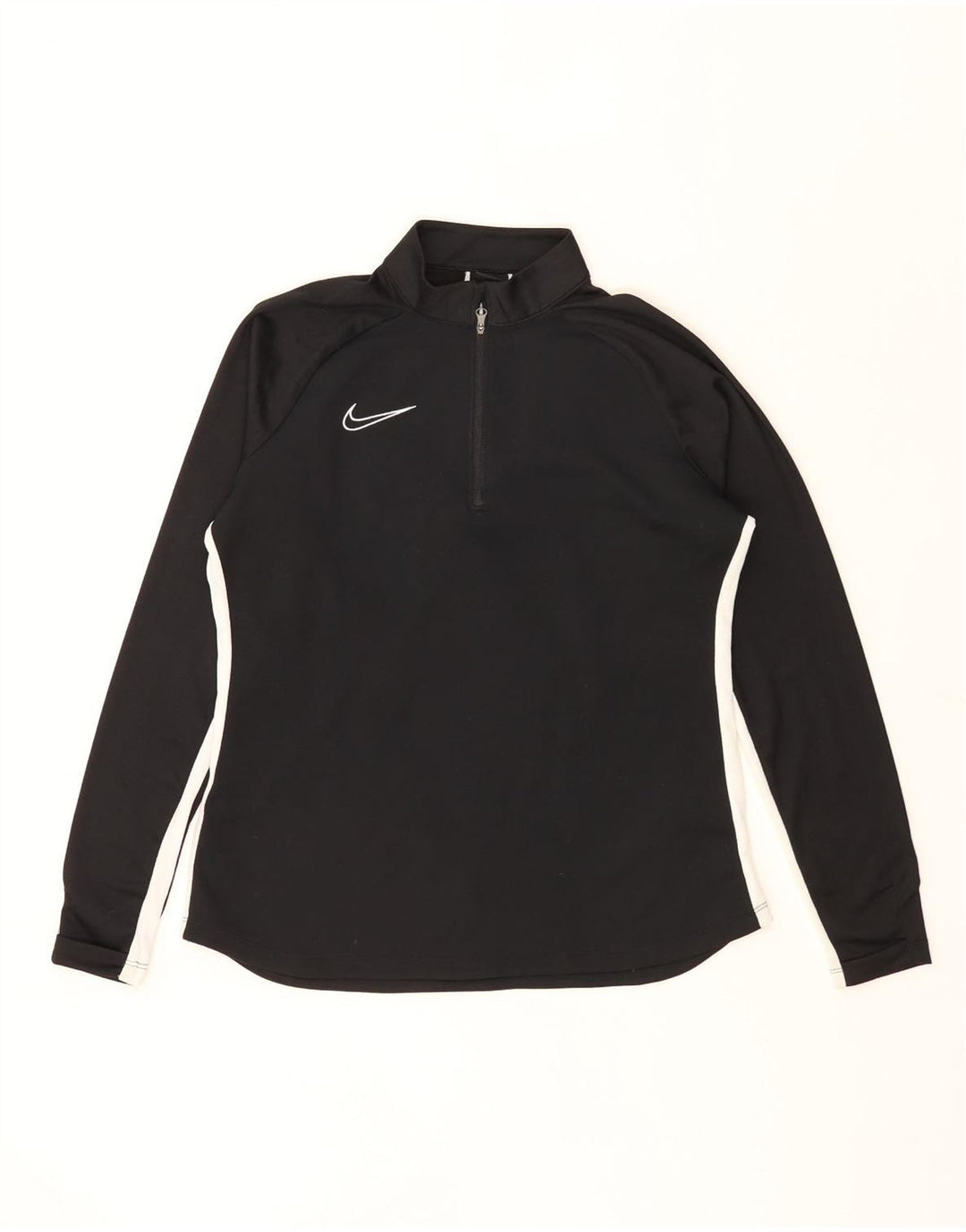 Nike Hombre Dri Fit Sudadera Con Cremallera Y Cuello En Color Bloque De Color Negro Mediano
