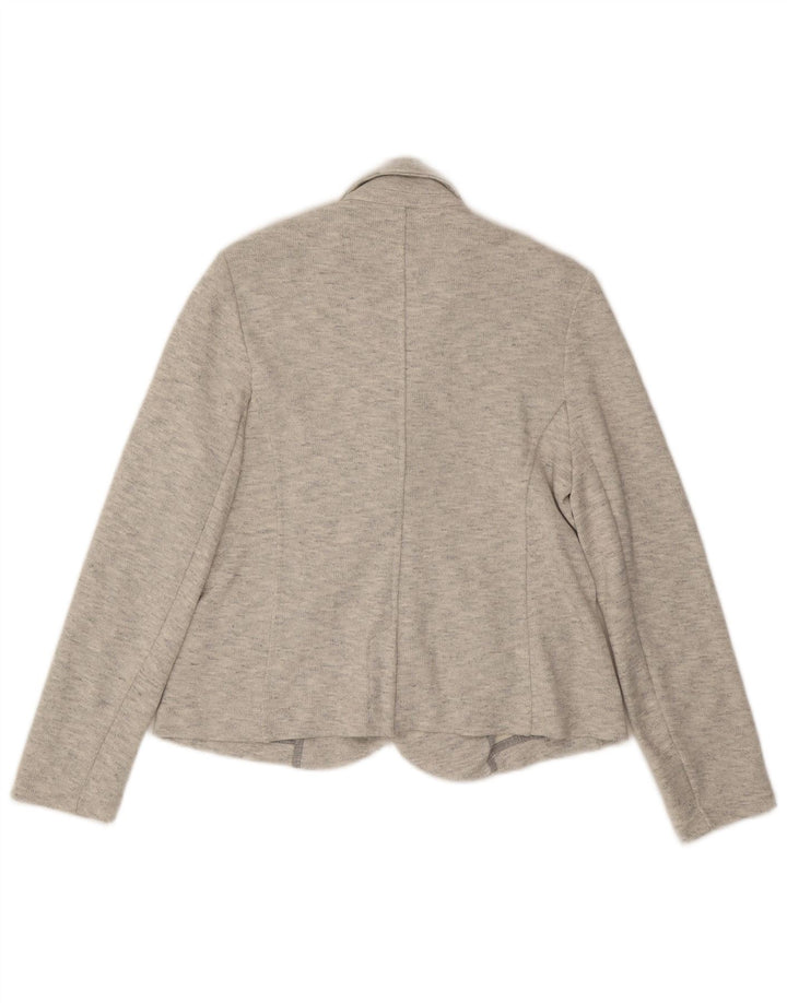Whistles Chaqueta tipo blazer de 2 botones para mujer Reino Unido 42 Algodón moteado gris medio