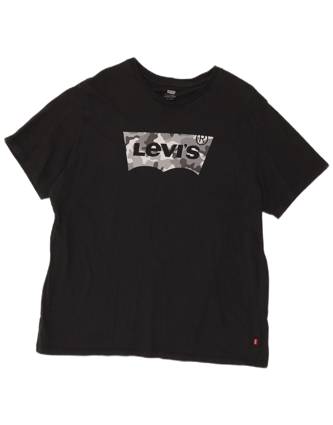 LEVI'S Camiseta gráfica para hombre Top XL Algodón negro
