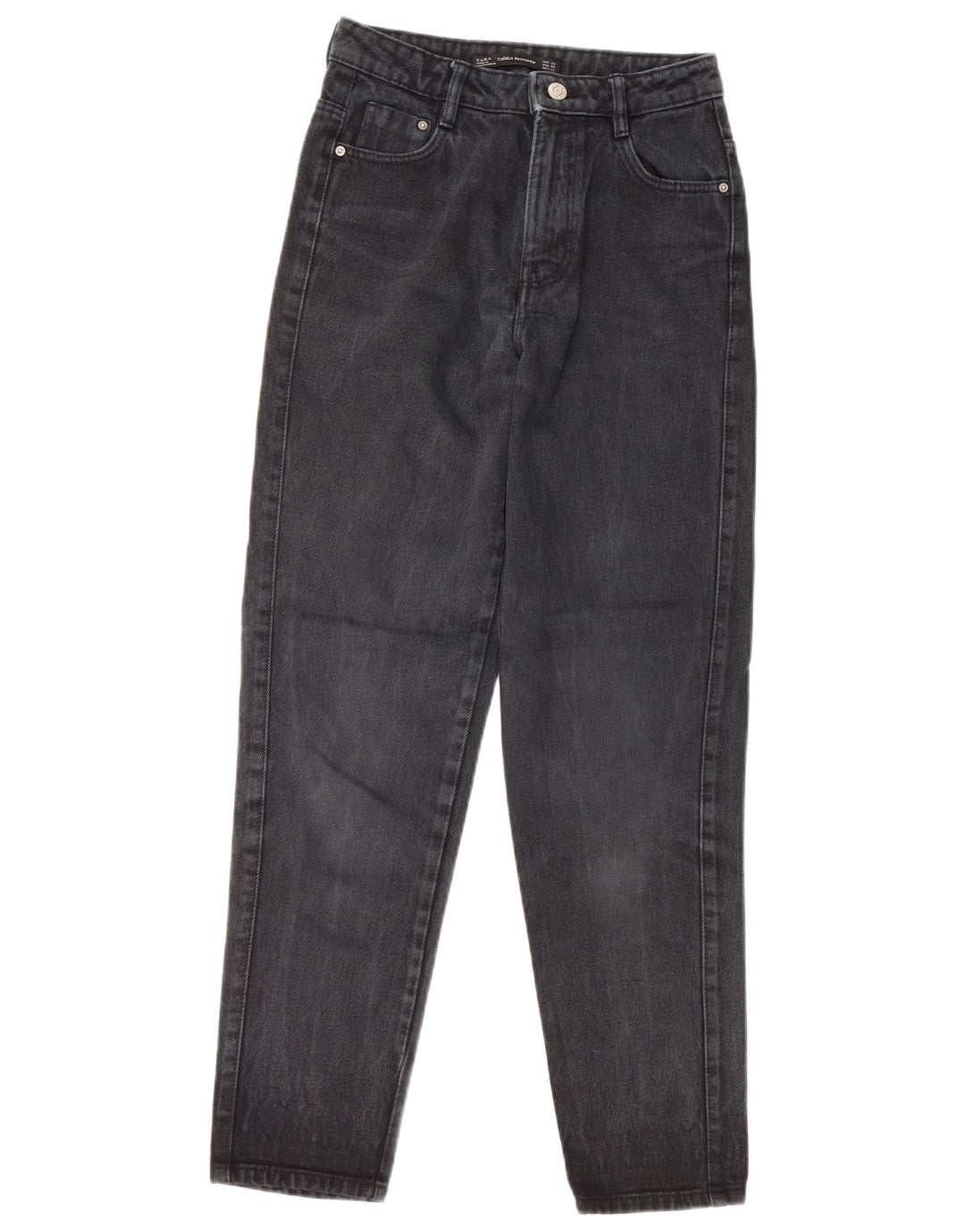 ZARA Vaqueros De Cintura Alta Mujer EU 32 2XS W22 L26 Negro