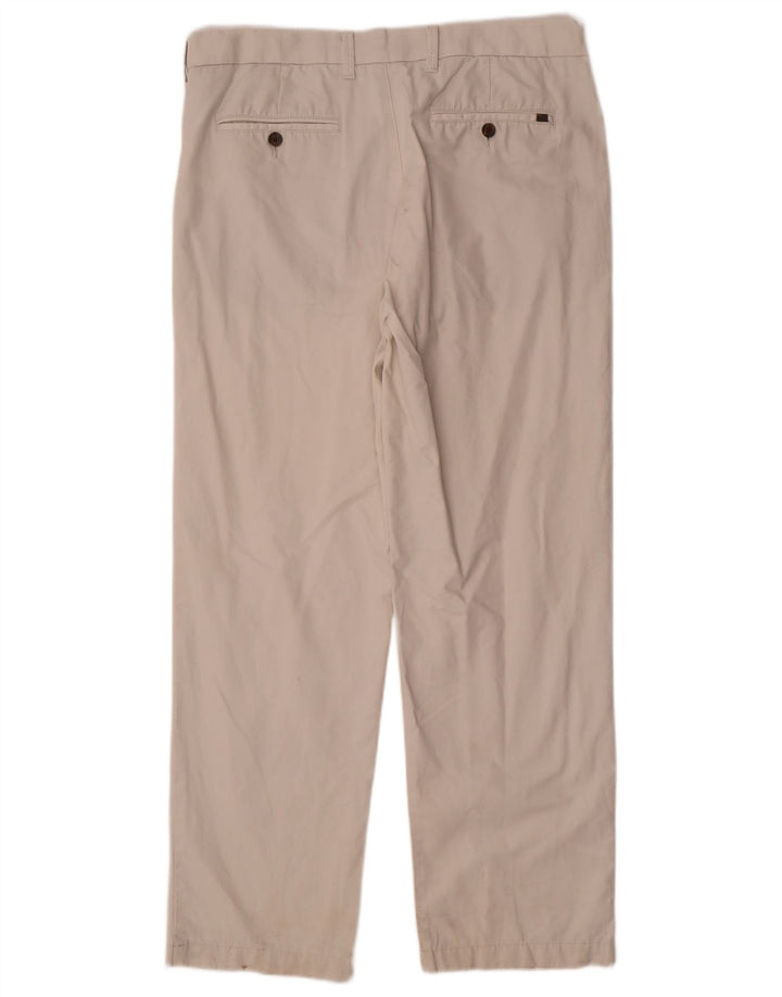 Marks & Spencer Pantalones chinos rectos regulares para hombre W36 L31 Blanco roto
