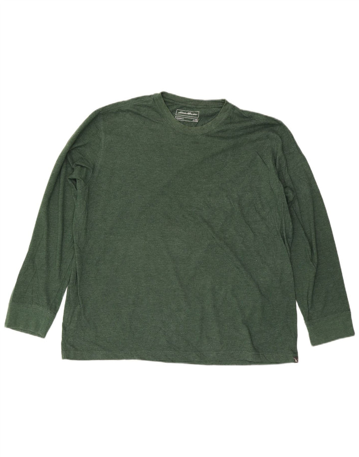 EDDIE BAUER Mens Legendwash Top Manga Larga 2XL Algodón Verde