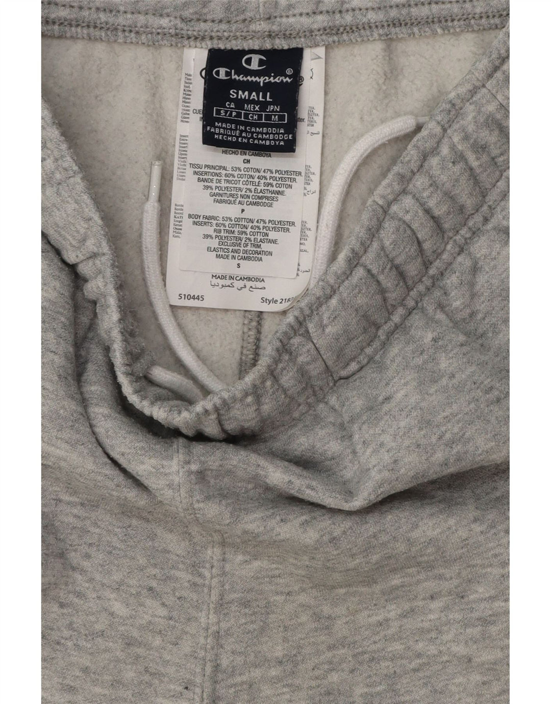 Champion Pantalones De Chándal Para Hombre Joggers Small Gris Algodón