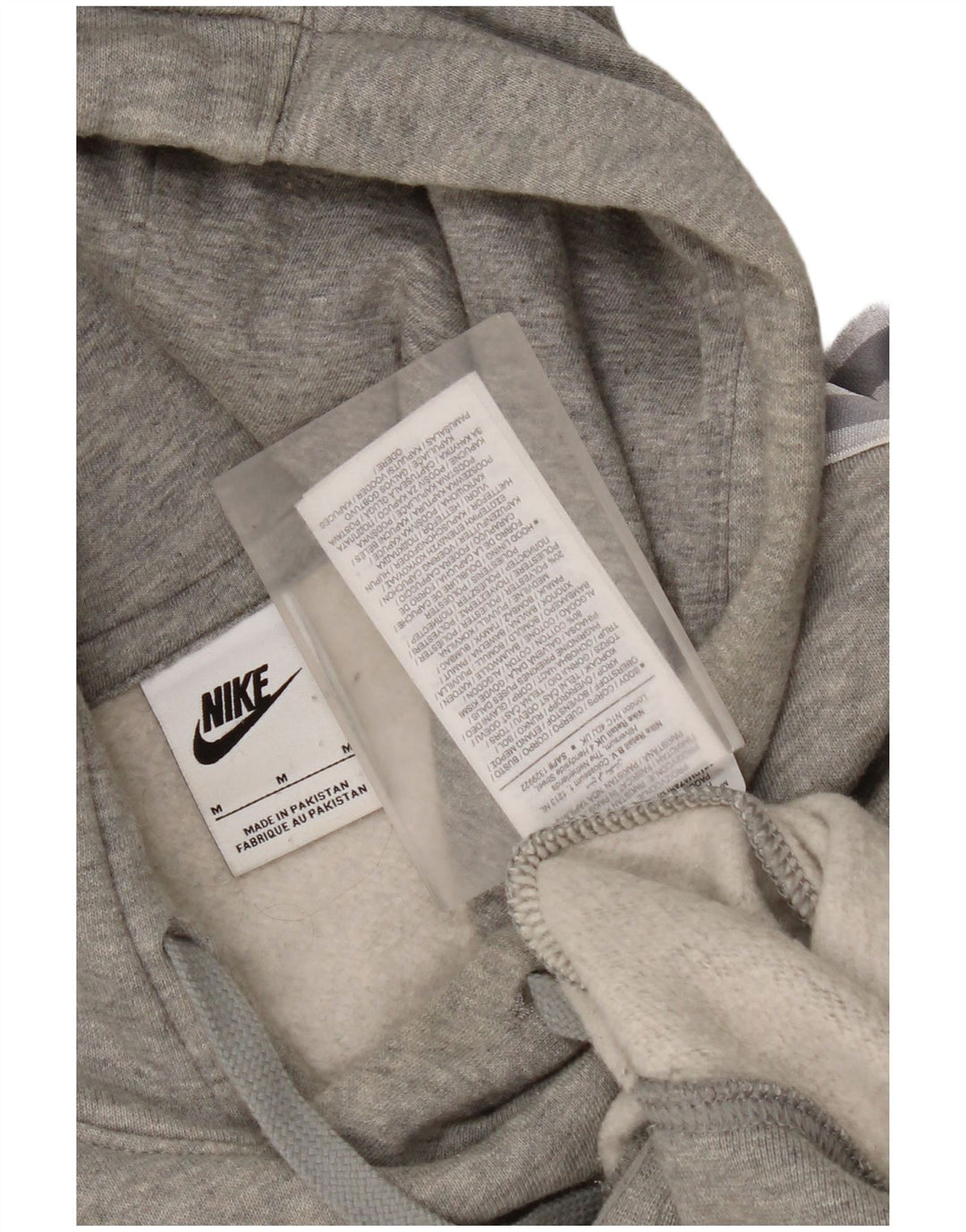 Nike Jersey con capucha y estampado gráfico de algodón moteado en gris medio