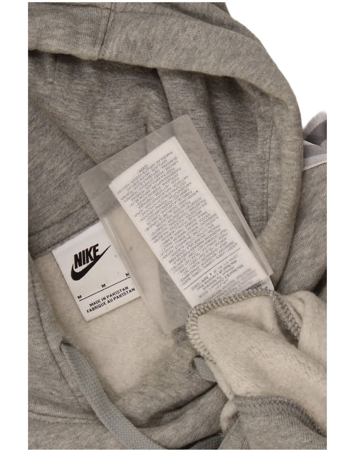 Nike Jersey con capucha y estampado gráfico de algodón moteado en gris medio