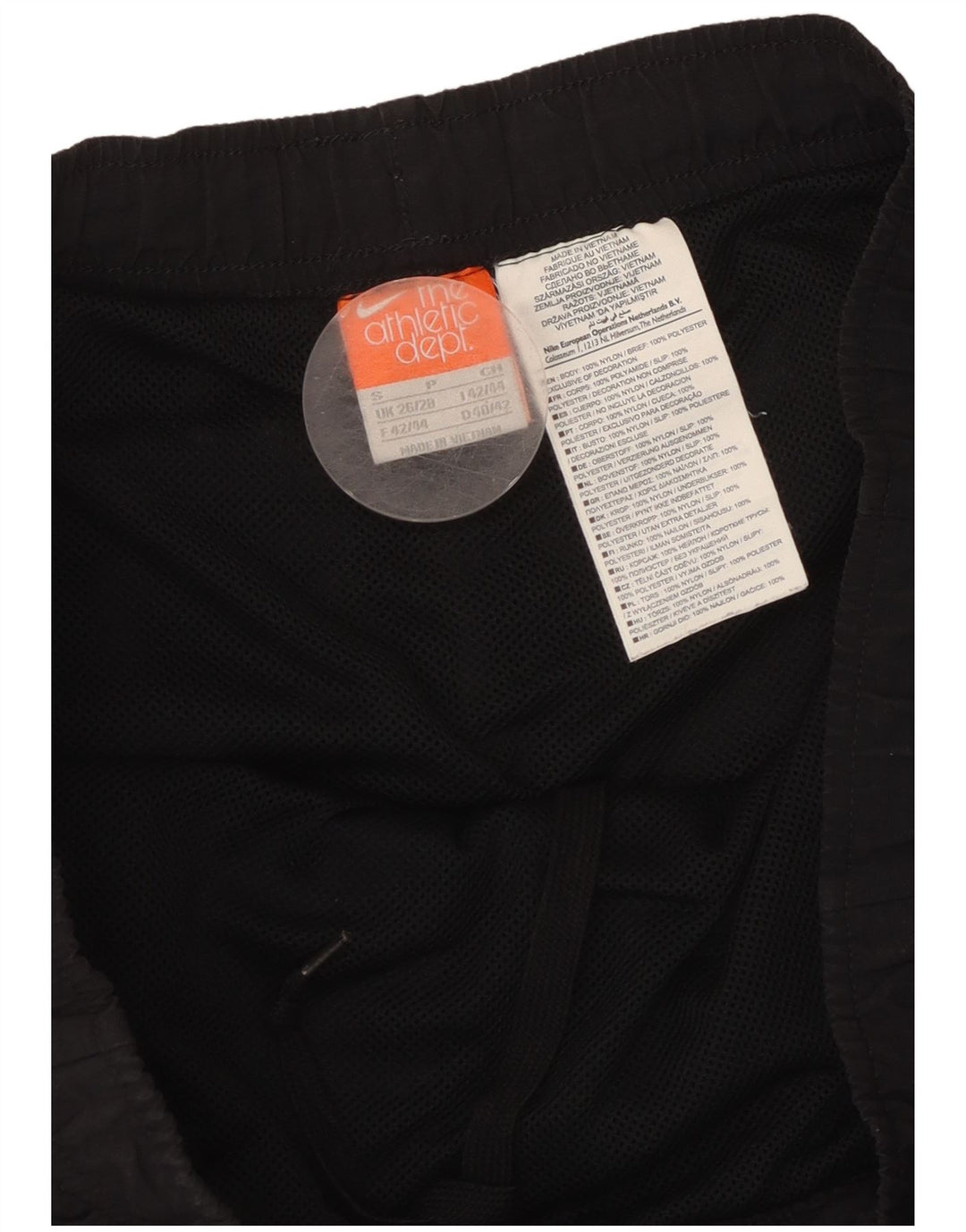 NIKE Pantalones cortos deportivos con gráficos para hombre, tamaño pequeño, nailon negro