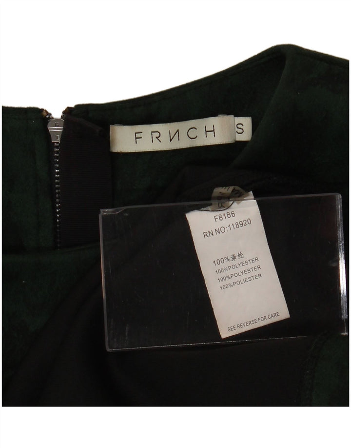 FRNCH Blusa corta para mujer Top UK 46 Poliéster floral verde pequeño