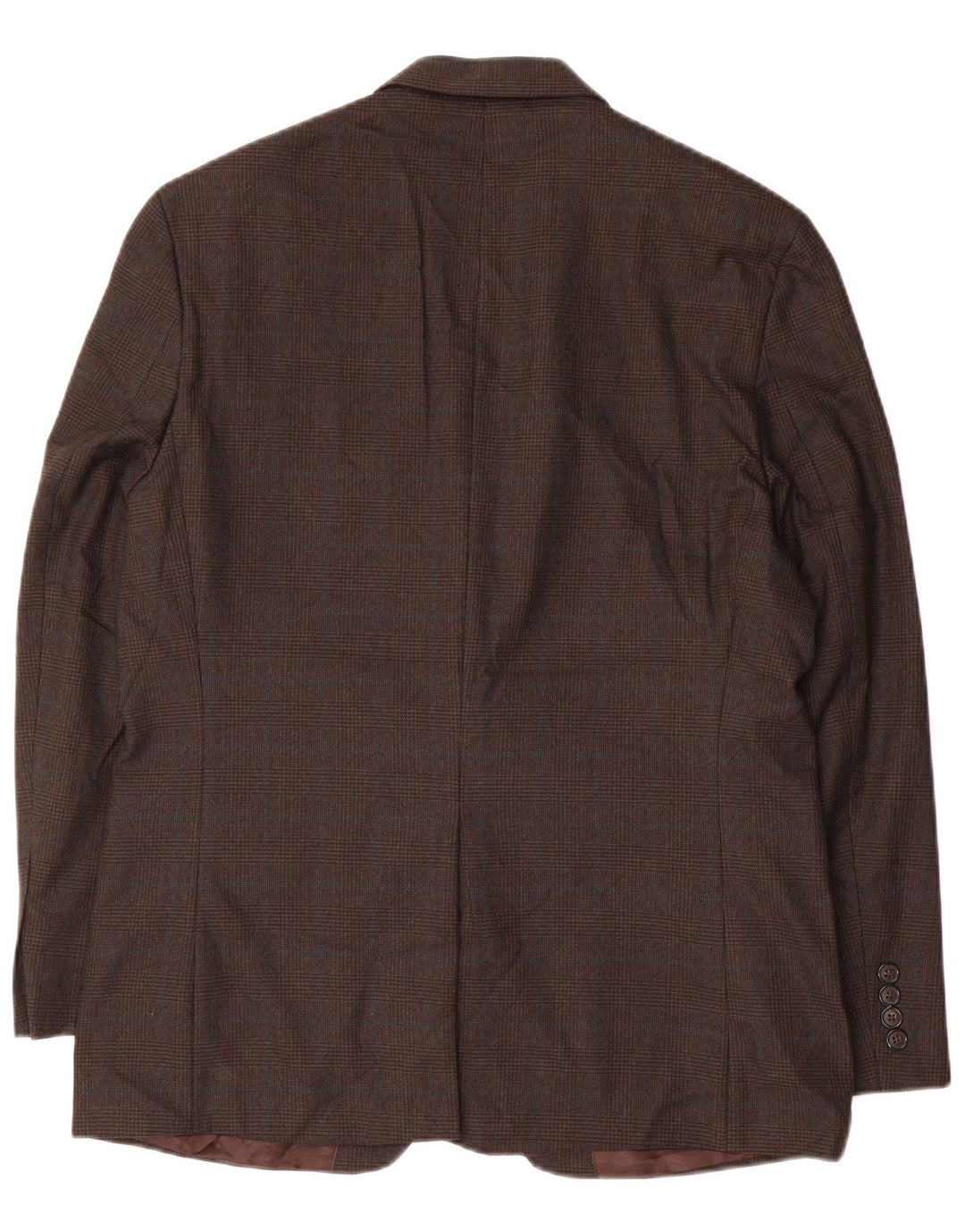 Chaps Chaqueta tipo blazer de 2 botones para hombre UK 40 Large Brown Check Poliéster
