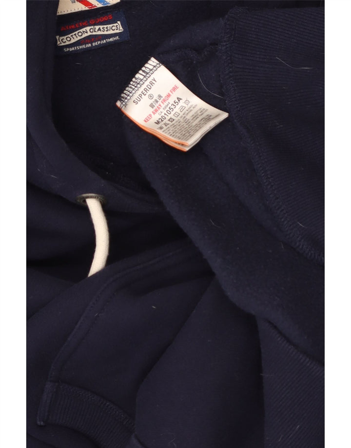 Superdry Jersey con capucha gráfica para hombre 2XL Algodón azul marino