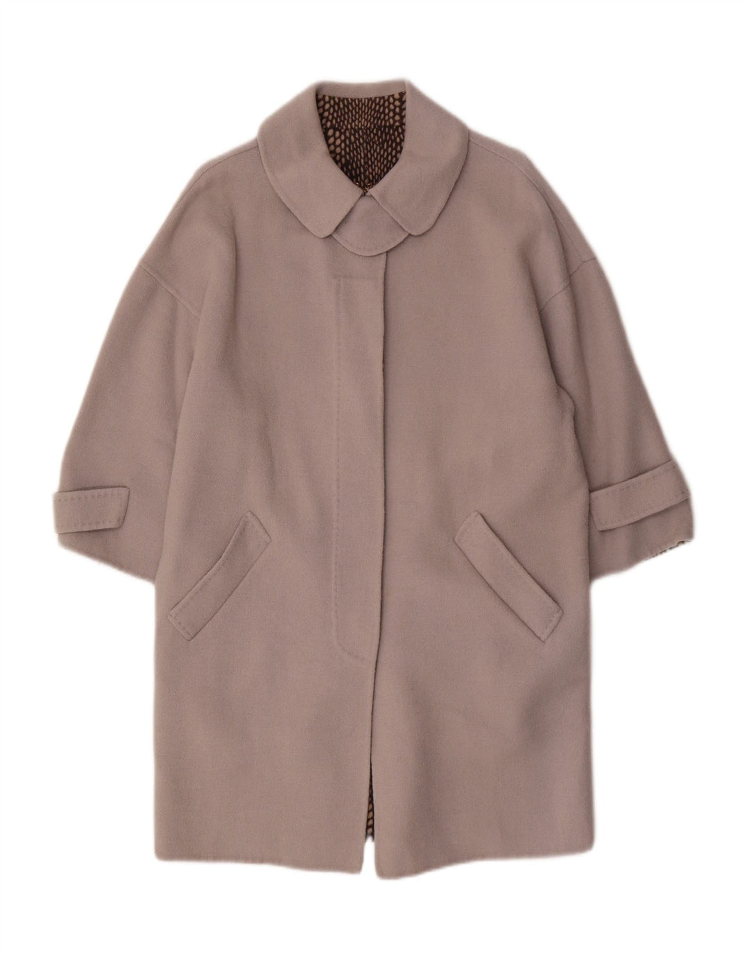 VINTAGE Abrigo de mujer Reino Unido 14 Gris grande