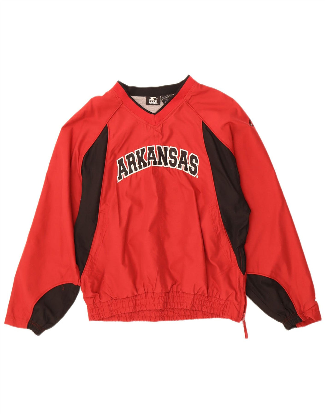 Starter Sudadera con gráfico gráfico para hombre, chaqueta superior de chándal con bloques de color rojo medio