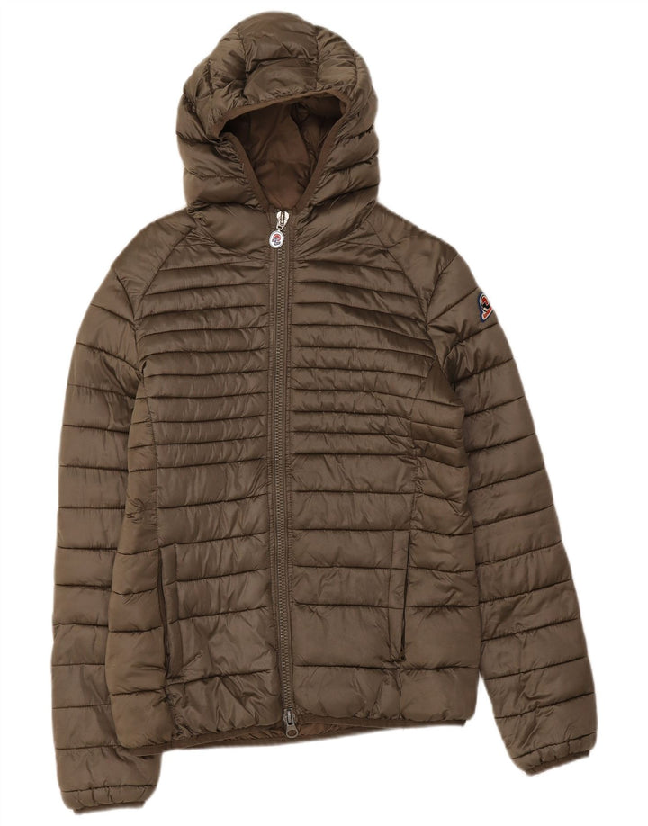 Invicta Chaqueta acolchada con capucha para mujer UK 44 Large Poliamida caqui