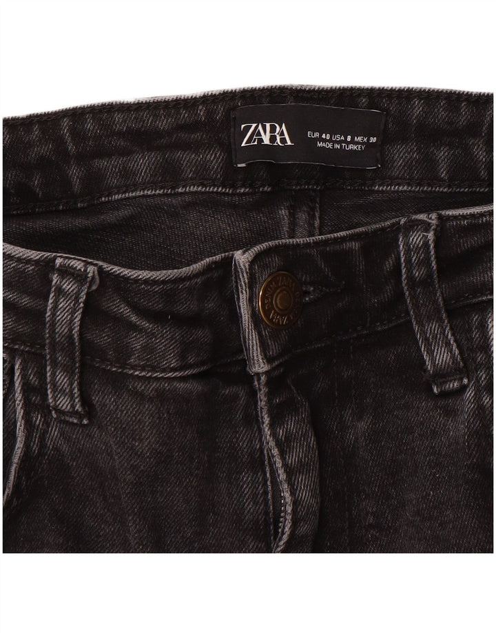 Zara Mujer Vaqueros Slim EU 40 Medium W30 L27 Gris
