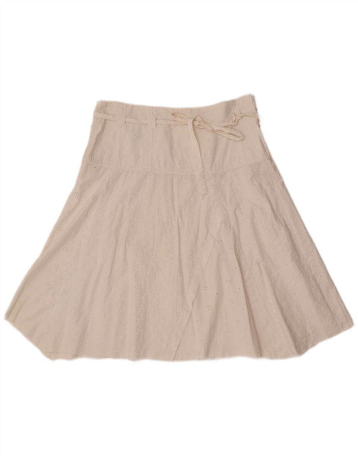 Playlife Falda Acampanada para Mujer IT 42 Mediana W30 Algodón Blanco