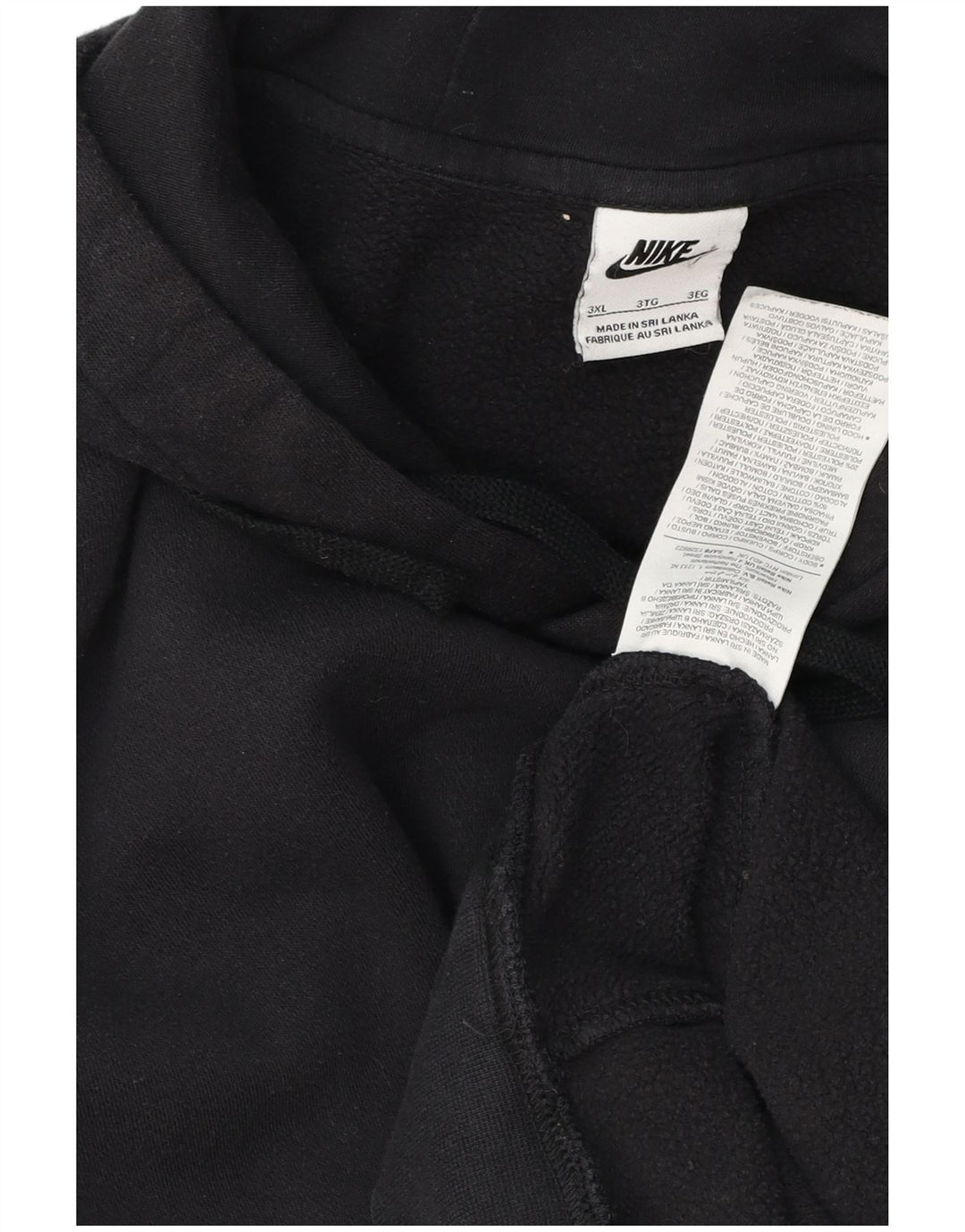 Nike - Sudadera con capucha para hombre, talla 3XL, algodón negro