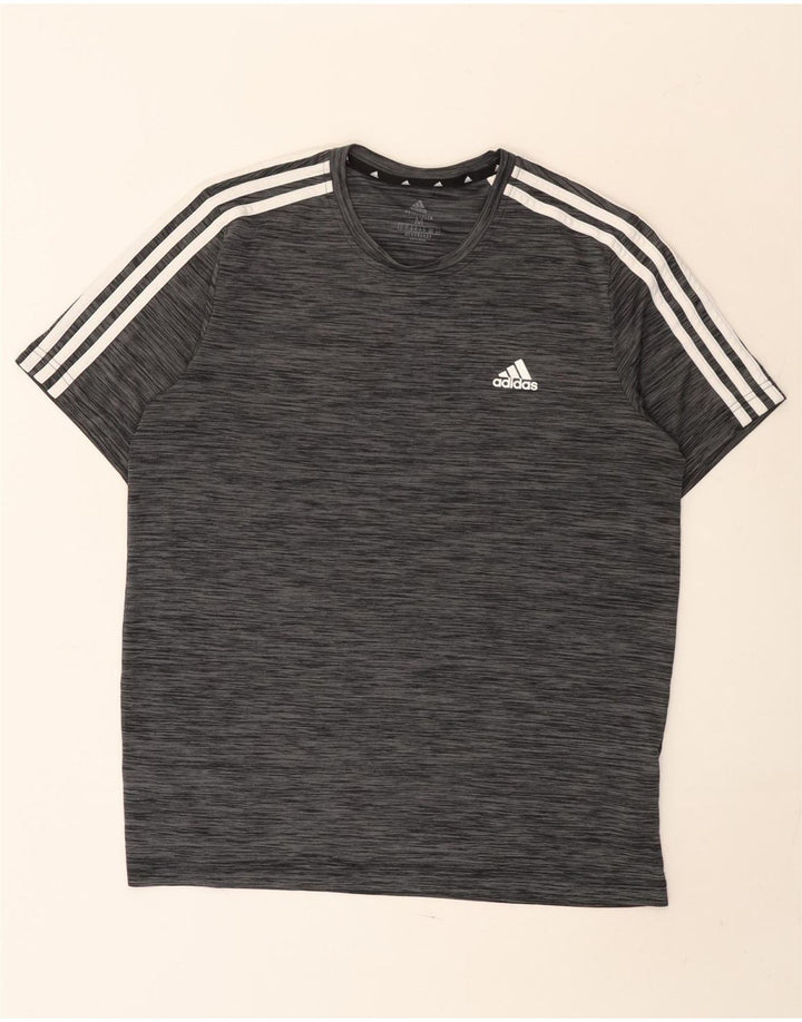 Adidas Hombre Aeroready Camiseta Top Poliéster Moteado Gris Medio