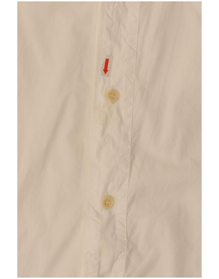 Murphy & Nye Camisa militar de manga corta para hombre grande de algodón blanco