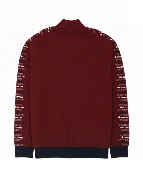 Lotto Mens Graphic Chándal Top Chaqueta IT 54 2XL Borgoña Colorblock