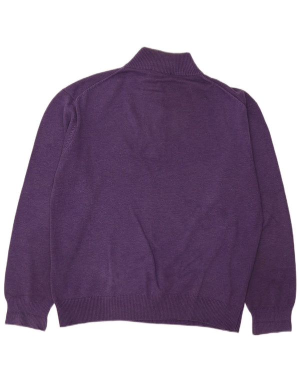Gant Jersey De Cuello Con Cremallera Para Hombre XL Algodón Morado