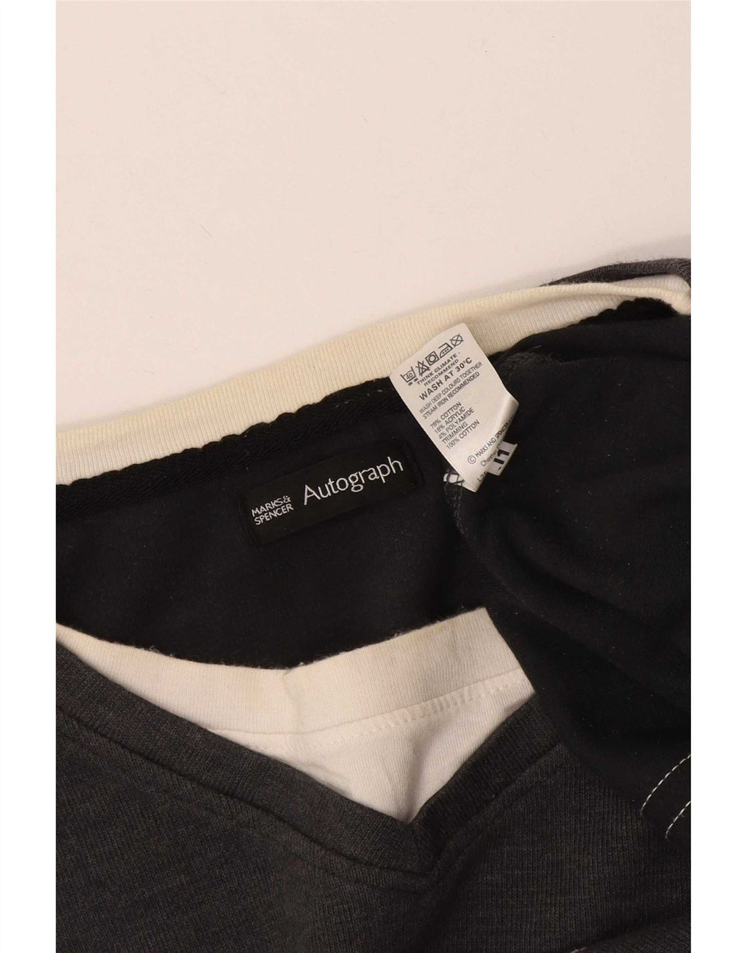 Marks & Spencer Mens Autograph Top Long Sleeve XL Grey Cotton