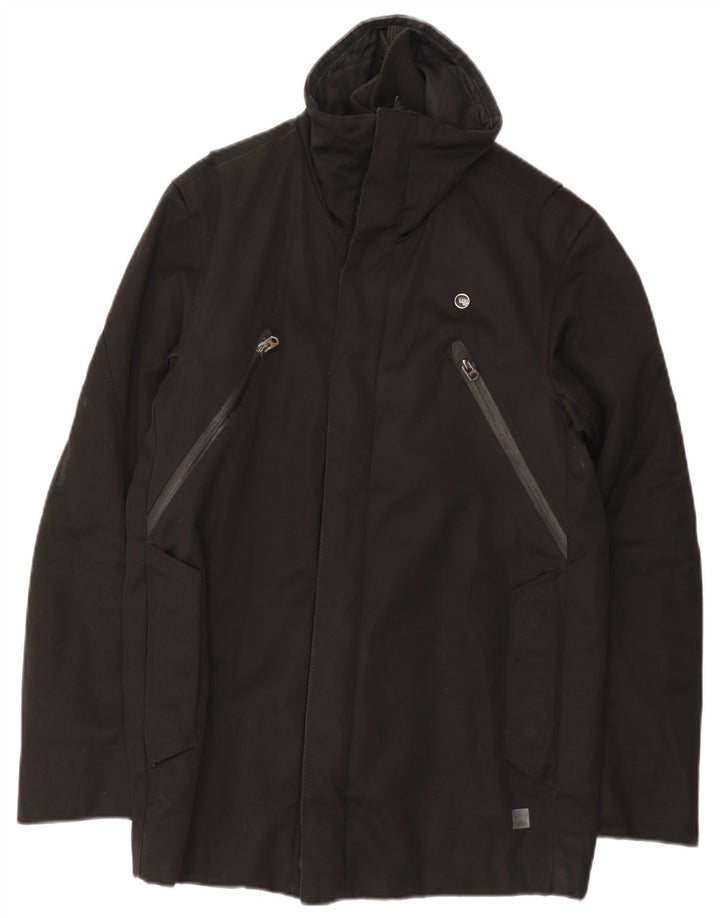 G-Star Chaqueta cortavientos para hombre UK 38 Mediana Negro Poliamida