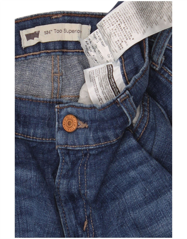 Levi's Mujer 524 Vaqueros Super Low Bootcut W31 L30 Algodón Azul