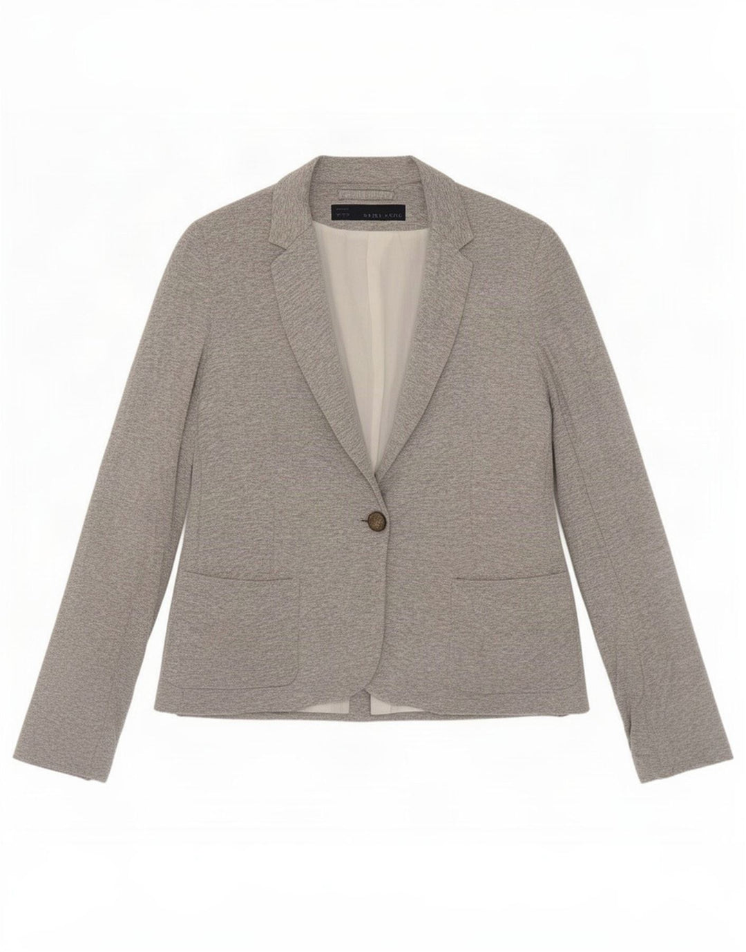 Zara Chaqueta Blazer De 1 Botón para Mujer UK 10 Small Gris Moteado