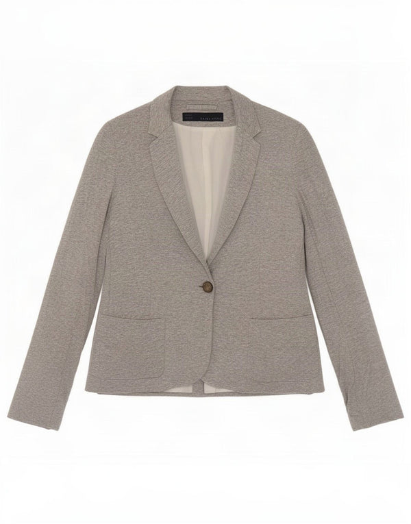 Zara Chaqueta Blazer De 1 Botón para Mujer UK 10 Small Gris Moteado