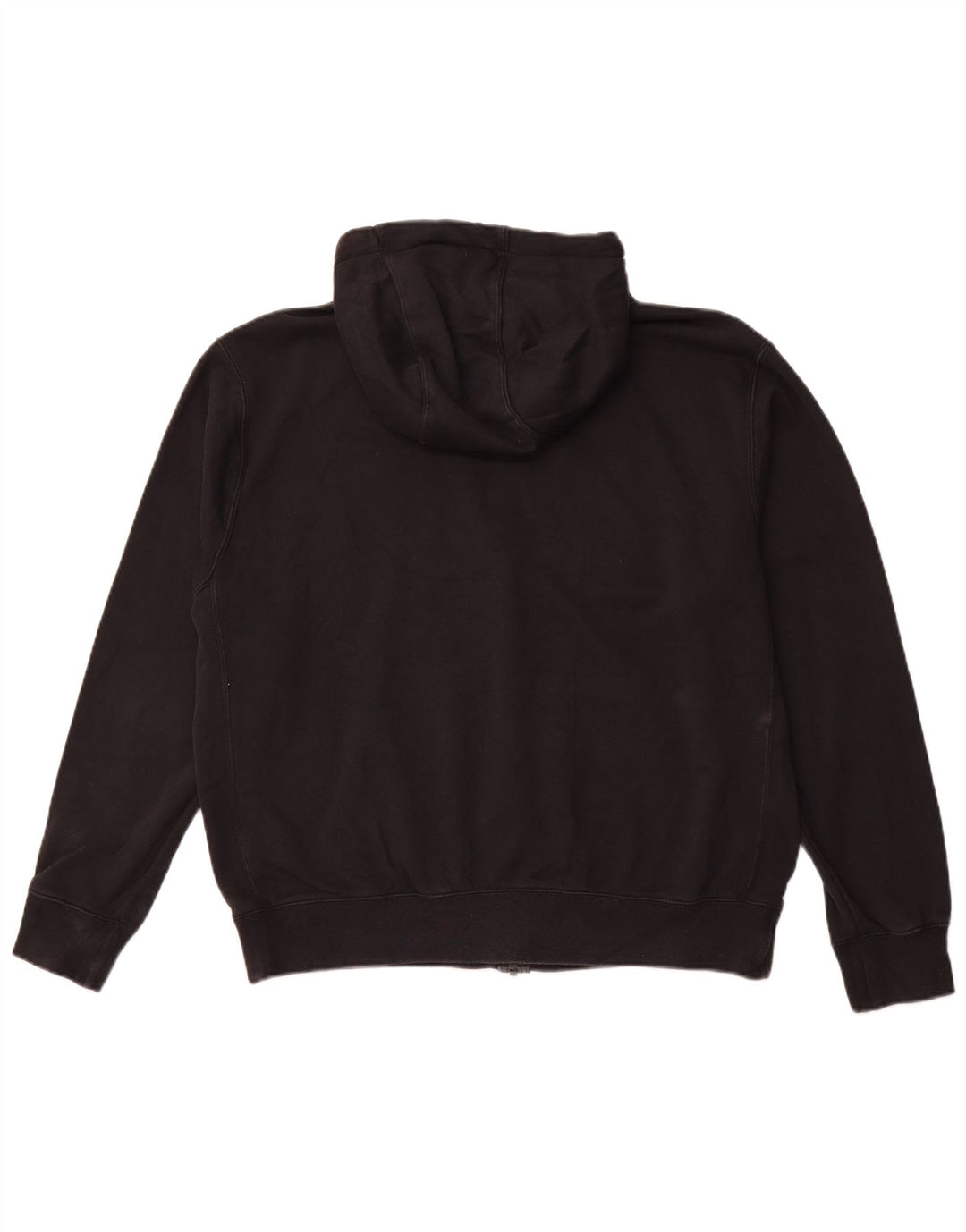 NIKE Sudadera con capucha y cremallera para hombre, talla grande, algodón negro