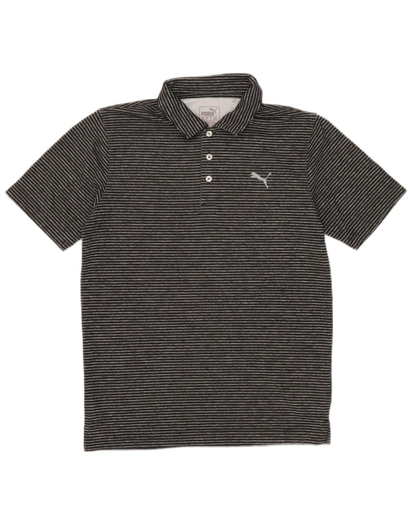 Puma Polo para hombre pequeño de poliéster a rayas negras