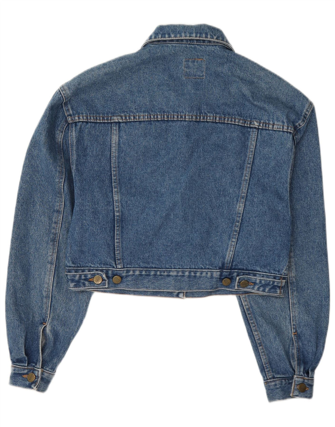 Stefanel Chaqueta vaquera corta para mujer UK 42 Azul medio