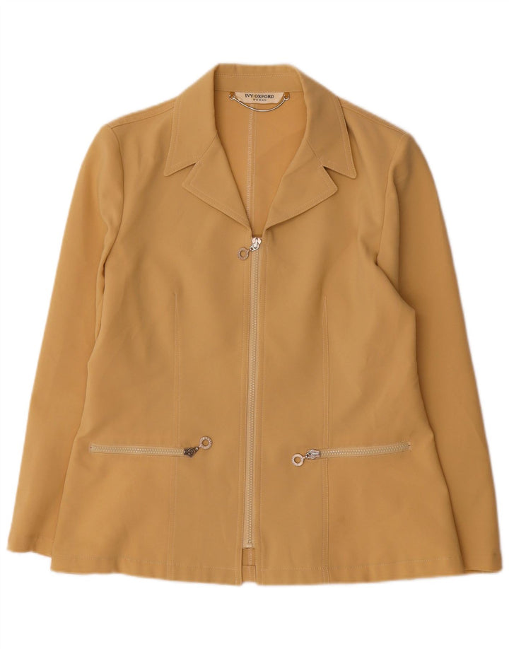 Chaqueta tipo blazer con cremallera completa para mujer Ivy Oxford IT 44 Poliéster beige medio