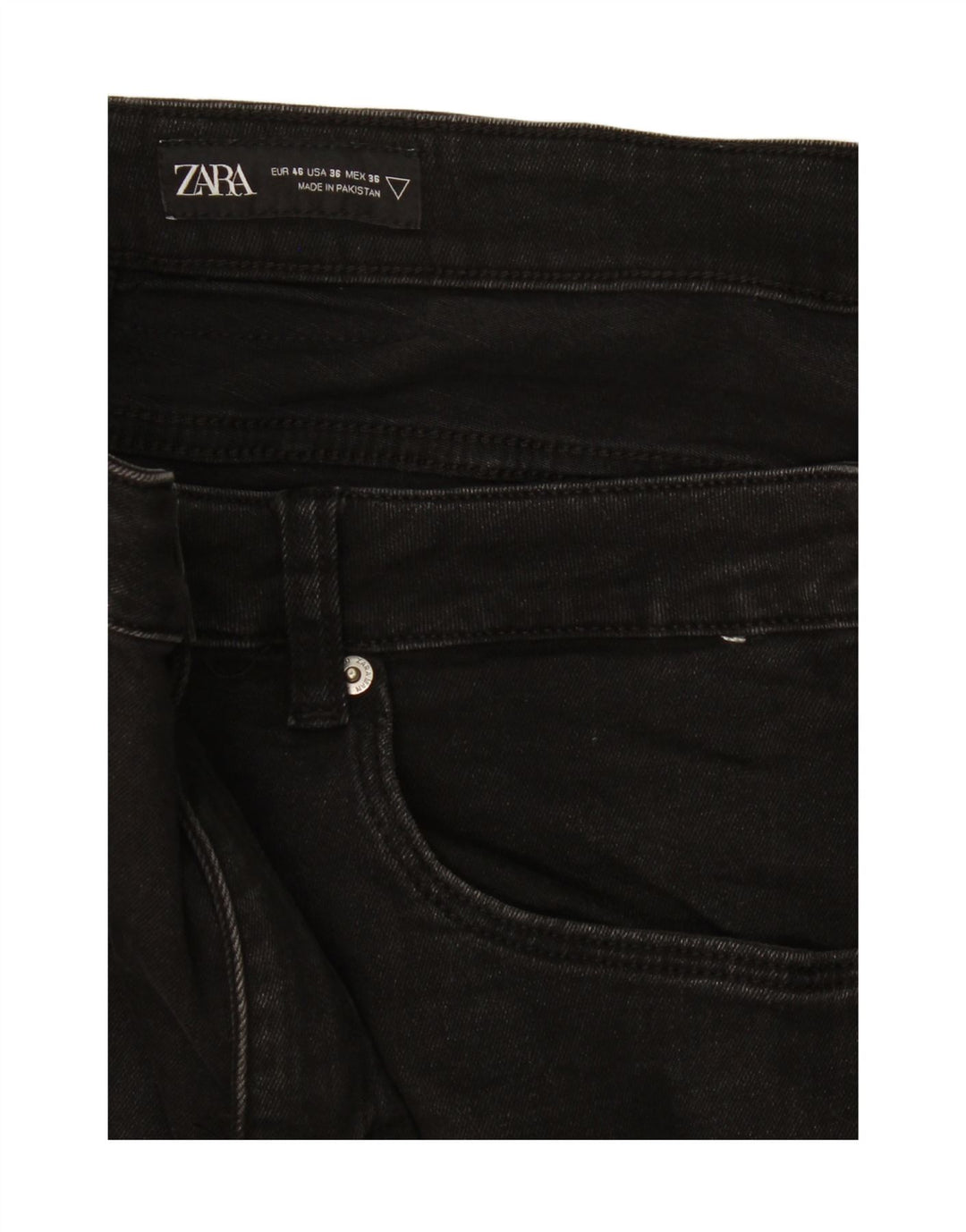 Zara Vaqueros Slim para Hombre EU 46 XL W36 L28 Negro